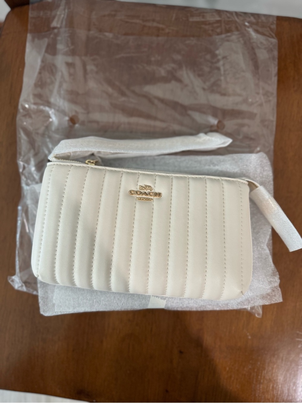 Coach Large Quilted Wristlet